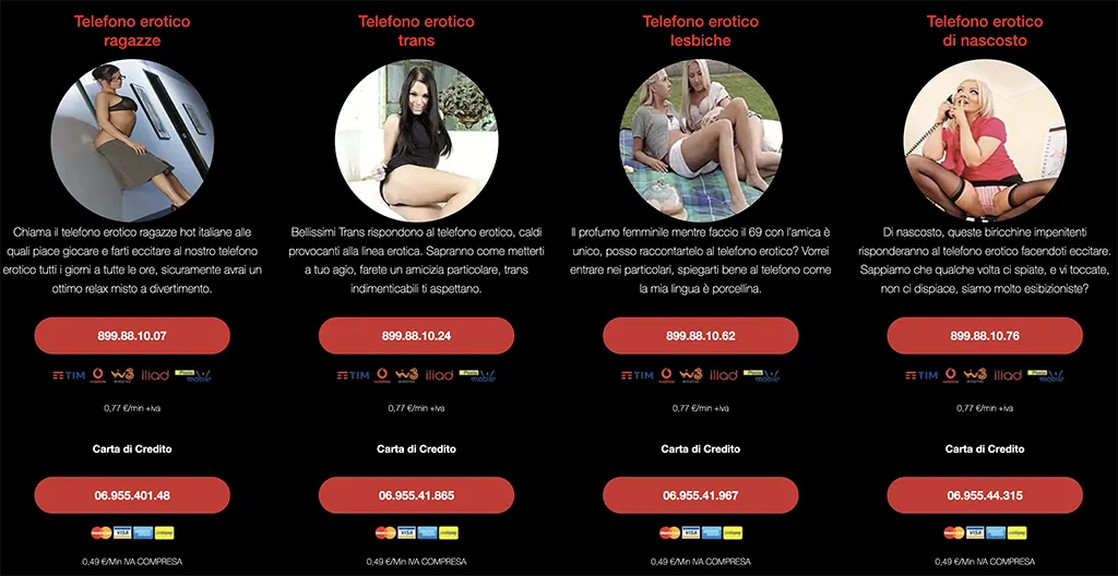 Sesso Telefonico alla Linea Erotica | Telefono Erotico a 0,49€/min